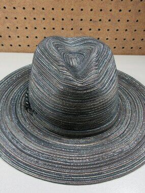 AUGUST womens gray an silver sun hat OS EUC